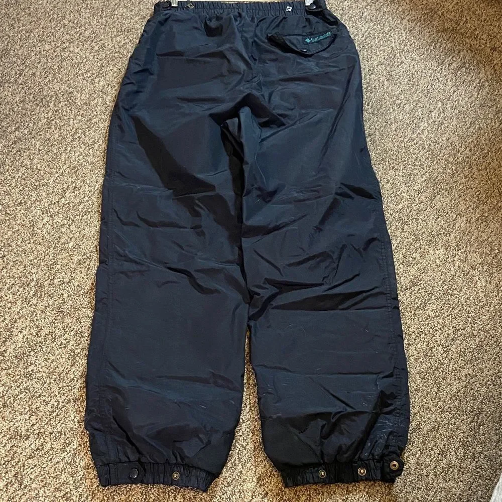 Columbia Sportswear Company Black Snow Pants with Elastic Cuffs Men’s Size L